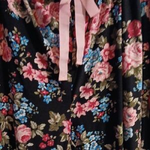 Floral Pants with Pink Bow